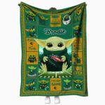 personalized uab blazers baby yoda green blanket best selling