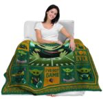 personalized uab blazers baby yoda green blanket best selling