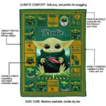 personalized uab blazers baby yoda green blanket best selling