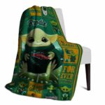 personalized uab blazers baby yoda green blanket best selling