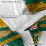 personalized uab blazers grunge streaks green blanket best selling