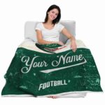 personalized uab blazers grunge texture green white blanket best selling