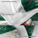 personalized uab blazers grunge texture green white blanket best selling