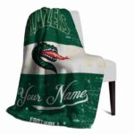 personalized uab blazers grunge texture green white blanket best selling