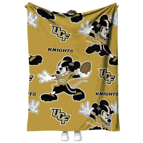 personalized ucf knights mickey gold blanket best selling