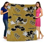 personalized ucf knights mickey gold blanket best selling