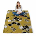 personalized ucf knights mickey gold blanket best selling