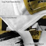 personalized ucf knights paint strokes gold white blanket best selling