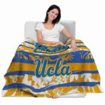 personalized ucla bruins floral stripes blue white blanket best selling