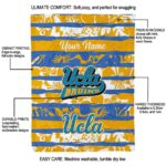 personalized ucla bruins floral stripes blue white blanket best selling
