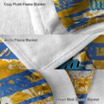 personalized ucla bruins floral stripes blue white blanket best selling