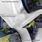 personalized uconn huskies baby yoda blue blanket best selling