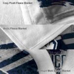 personalized uconn huskies grunge streaks blue blanket best selling