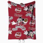 personalized umass minutemen mickey red blanket best selling