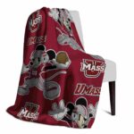 personalized umass minutemen mickey red blanket best selling