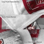 personalized umass minutemen paint strokes red white blanket best selling