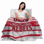 personalized unlv rebels floral stripes red white blanket best selling