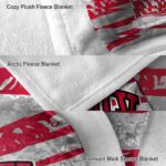 personalized unlv rebels floral stripes red white blanket best selling