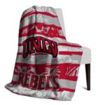 personalized unlv rebels floral stripes red white blanket best selling