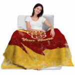 personalized usc trojans grunge streaks red blanket latest model
