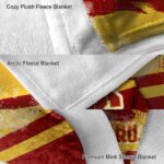personalized usc trojans grunge streaks red blanket premium grade