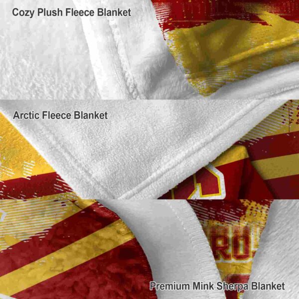 personalized usc trojans grunge streaks red blanket premium grade