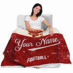 personalized usc trojans grunge texture red white blanket latest model