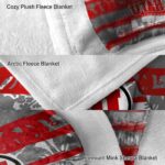 personalized utah utes floral stripes red white blanket best selling