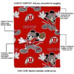 personalized utah utes mickey red blanket best selling
