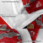 personalized utah utes mickey red blanket best selling