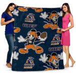 personalized utep miners mickey blue blanket best selling