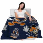 personalized utep miners mickey blue blanket best selling
