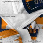 personalized utep miners paint strokes blue white blanket best selling