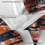 personalized utsa roadrunners floral stripes orange white blanket best selling