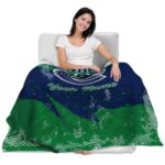 personalized vancouver canucks grunge streaks blue blanket best selling