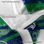 personalized vancouver canucks grunge streaks blue blanket best selling
