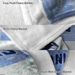 personalized vancouver canucks grunge texture blue white blanket best selling