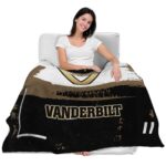 personalized vanderbilt commodores paint strokes black white blanket latest model