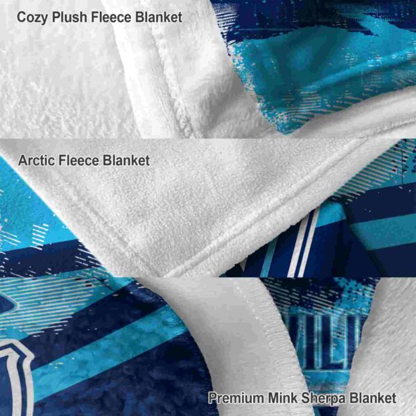 personalized villanova wildcats grunge streaks navy blanket premium grade