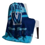 personalized villanova wildcats grunge streaks navy blanket top rated