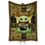 personalized wake forest demon deacons baby yoda gold blanket best selling