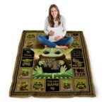 personalized wake forest demon deacons baby yoda gold blanket best selling