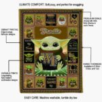 personalized wake forest demon deacons baby yoda gold blanket best selling