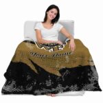 personalized wake forest demon deacons grunge streaks gold blanket best selling