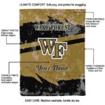 personalized wake forest demon deacons grunge streaks gold blanket best selling