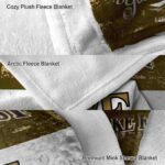 personalized wake forest demon deacons grunge texture gold white blanket premium grade