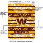 personalized washington commanders floral stripes burgundy white blanket best selling