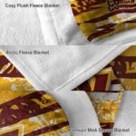 personalized washington commanders floral stripes burgundy white blanket best selling