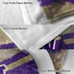 personalized washington huskies grunge streaks purple blanket best selling