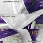 personalized washington huskies grunge texture purple white blanket best selling